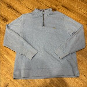 Brooks Brothers Light Blue Quarter Zip Sweater